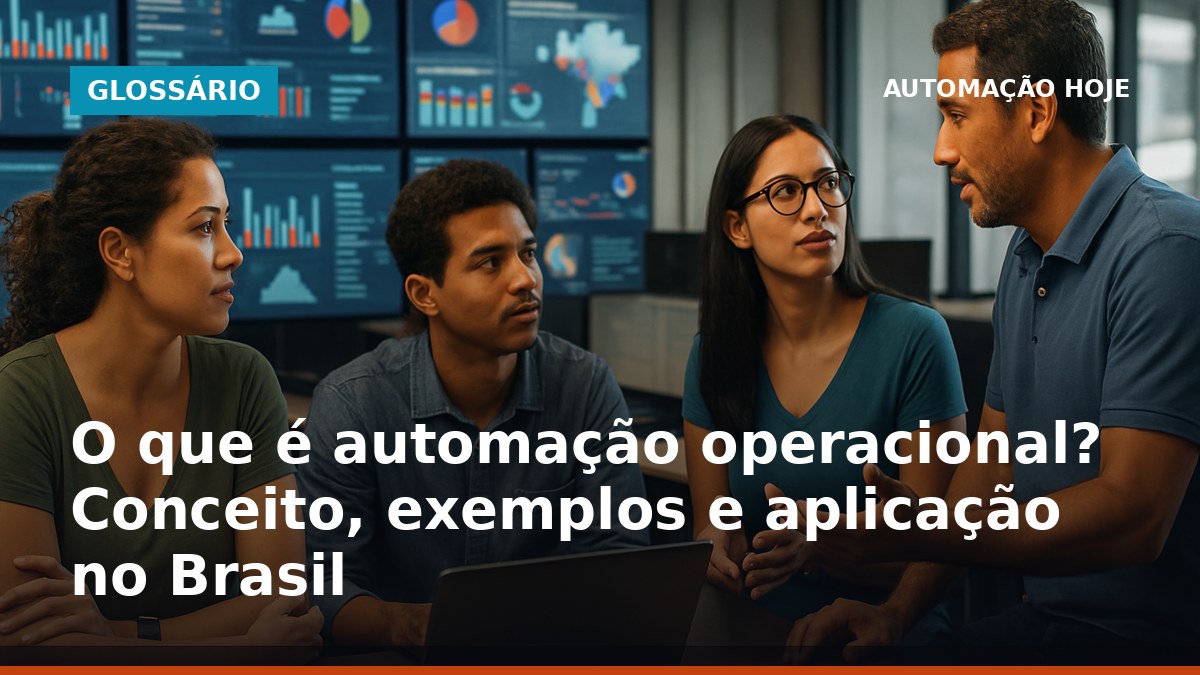 Profissionais brasileiros monitorando painéis de automação operacional em centro logístico.