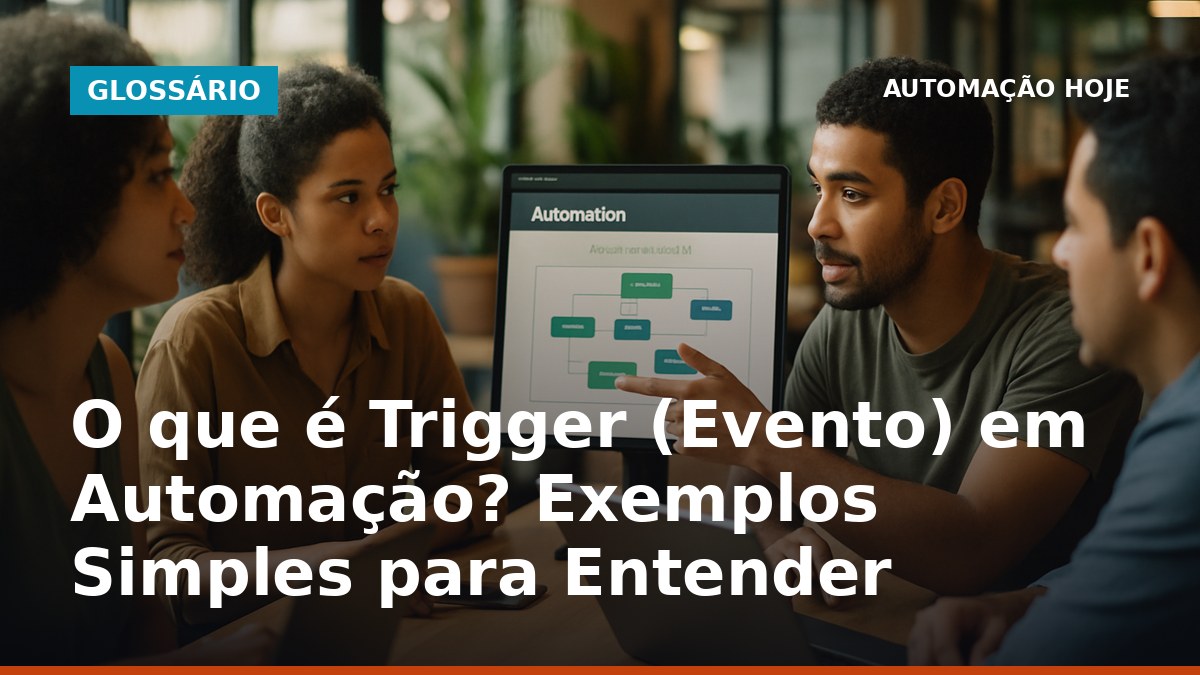 Profissionais brasileiros analisando triggers de automação em dashboard.