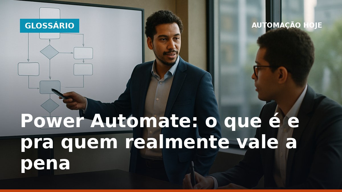 Profissionais brasileiros discutindo automação Power Automate no ecossistema Microsoft 365